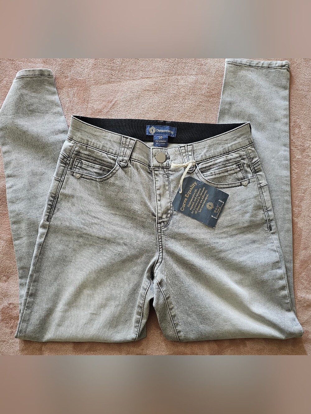 Democracy Size 10 "Ab"solution Skinny Jeggings Grey Artisanal Jeans